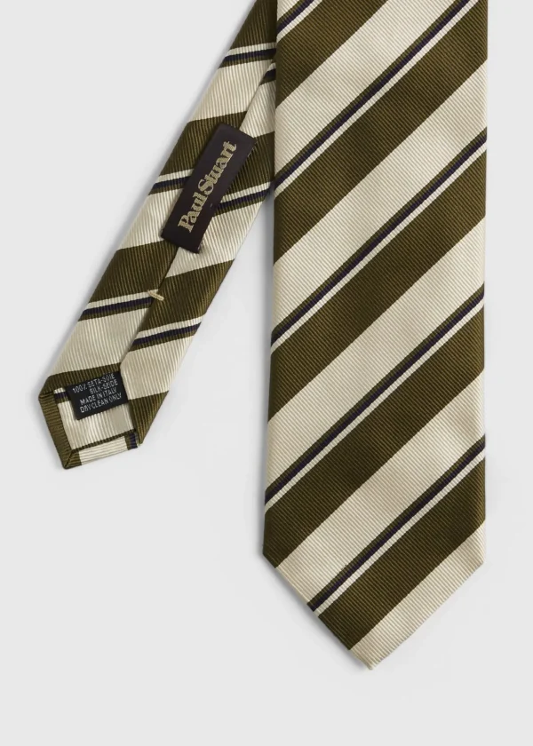 Two Color Repp Stripe Tie