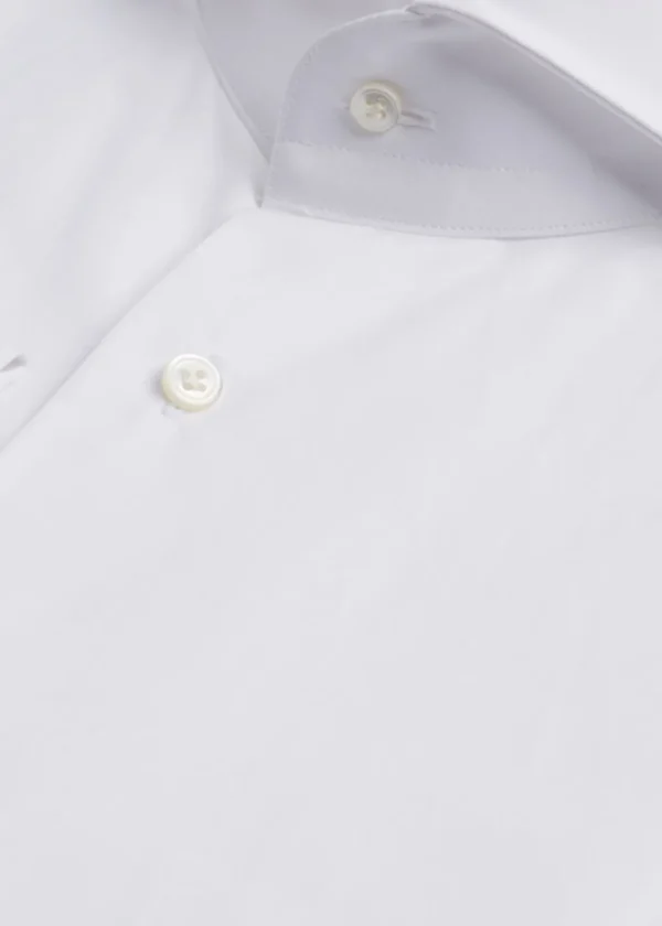 White Poplin Dress Shirt With French Cuff