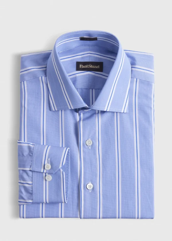 Wide Stripe Slim Fit Dress Shirt