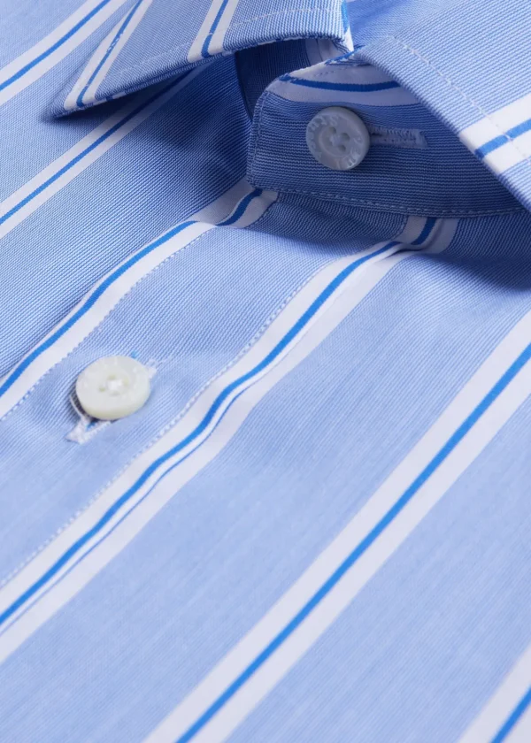 Wide Stripe Slim Fit Dress Shirt