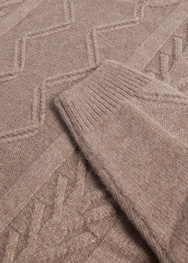 Wool & Cashmere Cable Crewneck Sweater