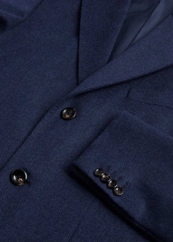Wool & Cashmere Herringbone Coat
