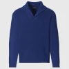 Wool & Cashmere Shawl Collar Sweater