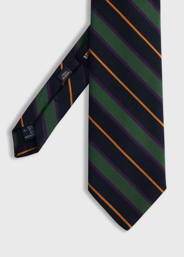 Wool & Cotton Stripe Tie