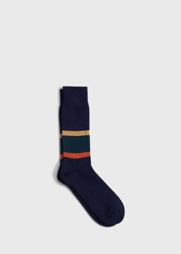 Wool Blend Colorblock Boot Sock
