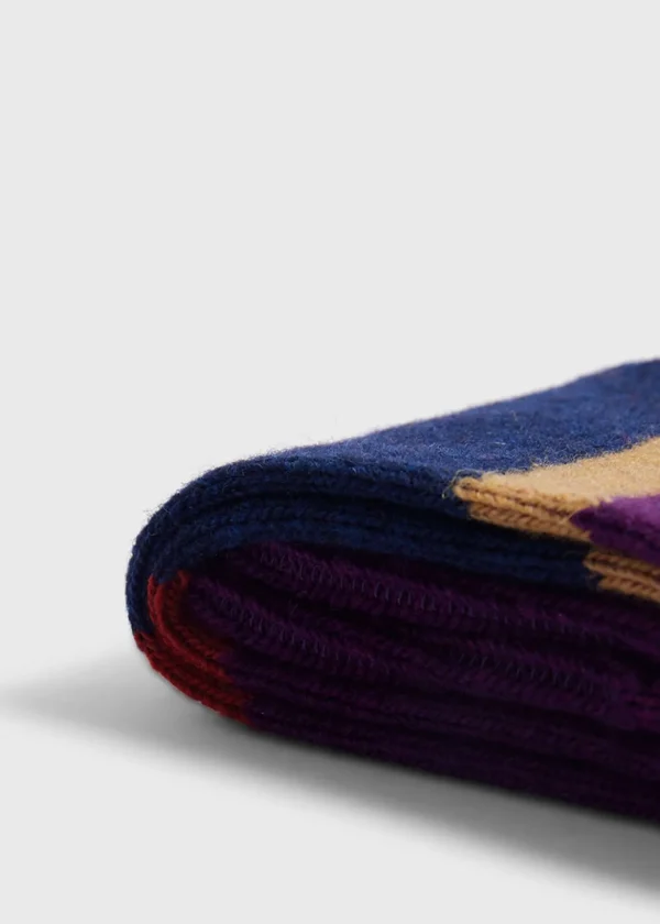 Wool Blend Colorblock Boot Sock