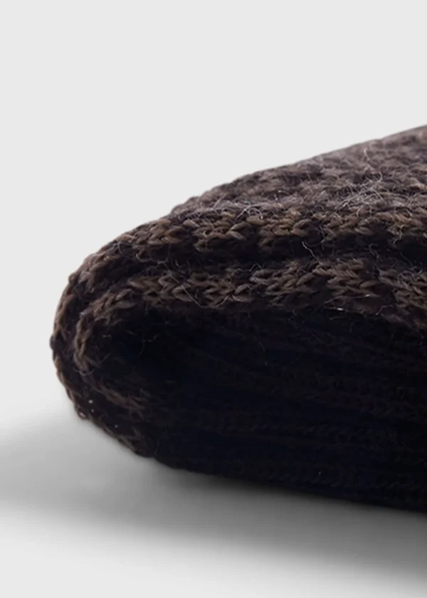 Wool Houndstooth Sock