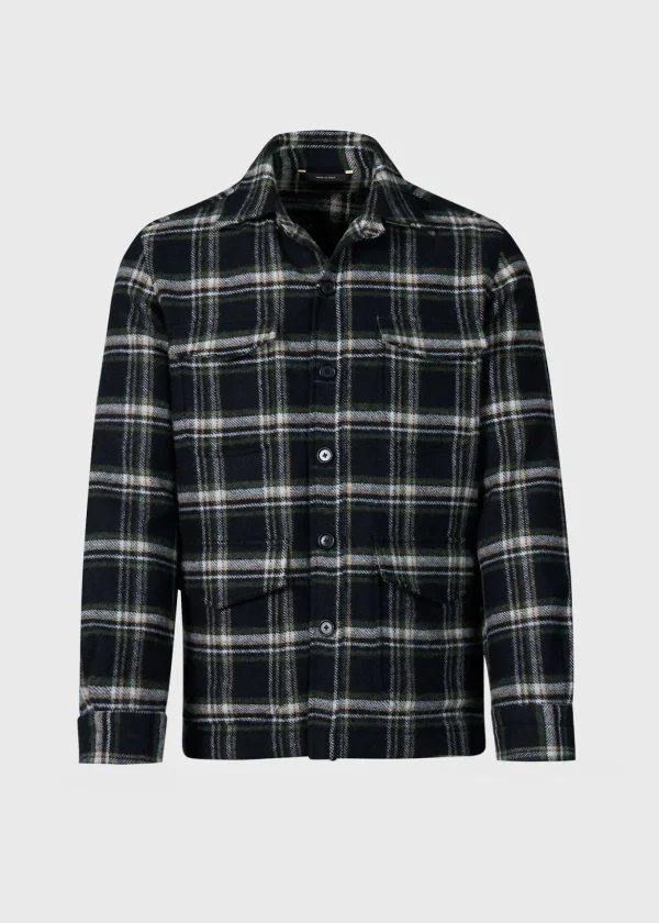 Wool Plaid Shirt Jacket