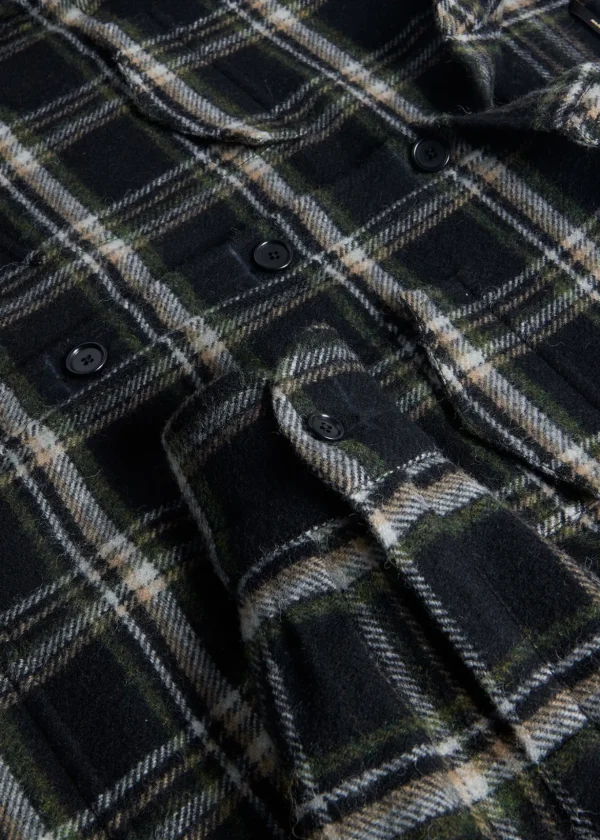 Wool Plaid Shirt Jacket