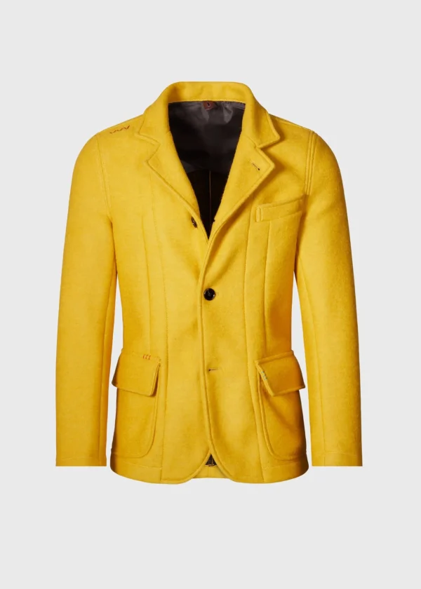 Wool Raw Edge Jacket With Gilet