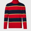 Wool Regimental Stripe Turtleneck
