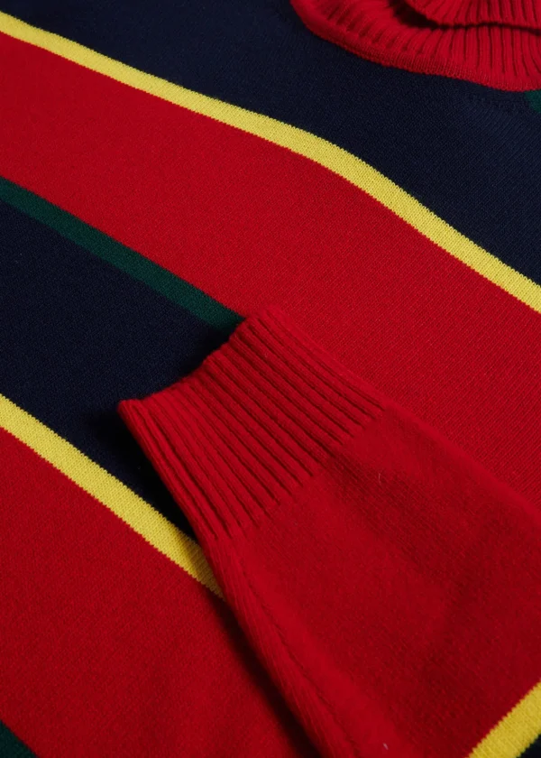 Wool Regimental Stripe Turtleneck