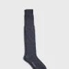 Wool Vertical Dash Stripe Sock