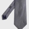 Woven Silk Chevron Tie