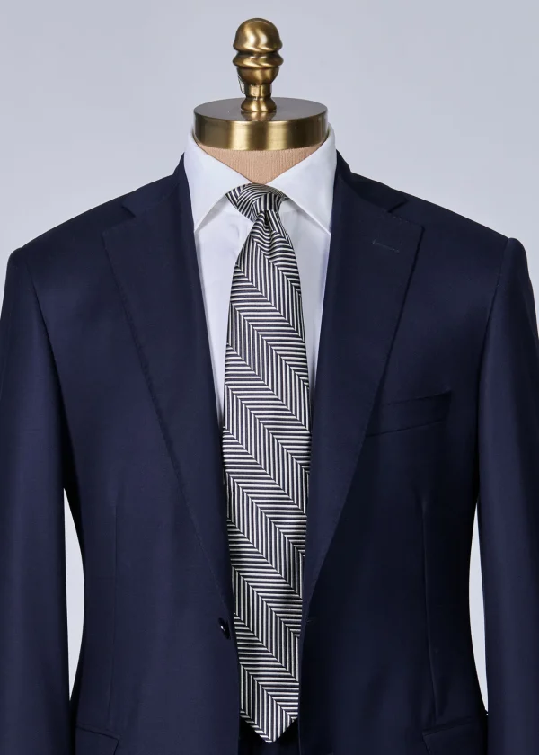 Woven Silk Chevron Tie