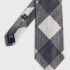 Woven Silk Oversized Check Tie