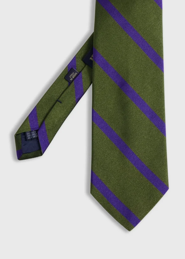Woven Silk Regimental Stripe Tie